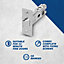 UAP 4 Sets 75mm Tubular Latch Square - Door Latches - Internal Doors Square Forend - Mortice Latch - 75mm - Nickel Plated