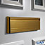 UAP All Aluminium 12" Letterplate Letterbox for Composite and Wooden 40-80mm Doors - Gold