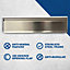 UAP All Stainless Steel 12" Letterplate Letterbox for Composite and Wooden 40-80mm Doors - Satin Stainless