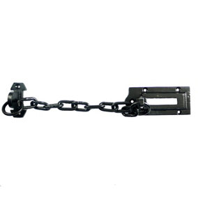 UAP Black Iron Hardware Door Chain - Sliding Door Chain - Front Door - Security Door Lock Safety Chain - Cast Iron Door Limiter