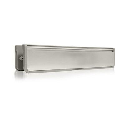 UAP Coloured Doormaster 12" Letterplate Letterbox for uPVC, Composite and Wooden 40-80mm Doors - Silver