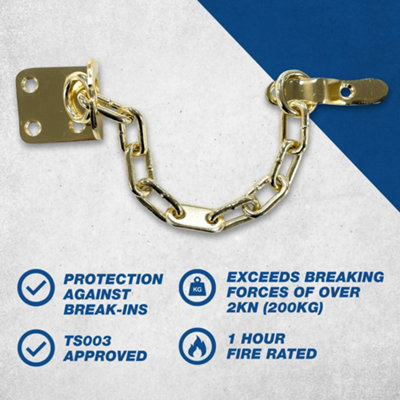 UAP Door Chain - Narrow Door Chain for Door Security - Front Door Lock - Door Restrictor Security Chains - Satin Chrome