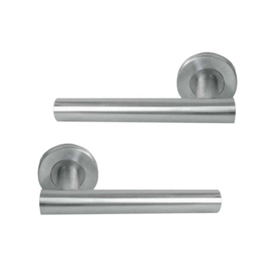 UAP Door Handle - Lever on Round Rose - Internal - Dia - Grade 304 Stainless Steel - Fire Rated