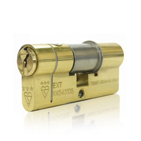 UAP Euro Cylinder Lock - 3 Star Kitemarked Euro Lock Cylinder - Suitable for All Door Types - 70mm - 35/35- Brass