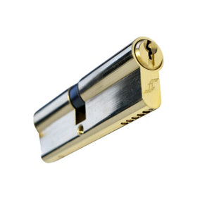 UAP Euro Cylinder Lock - TL Budget Euro Lock Cylinder - Door Barrel Lock with 3 Keys Suitable for All Doors - 70mm - 35/35 - Brass