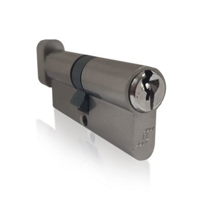 UAP Euro Cylinder Lock - TL Thumb Turn Budget Euro Lock Cylinder - Suitable for All Doors - 80mm - 40/40 - Nickel