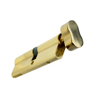 UAP Euro Cylinder Lock - TL Thumb Turn Budget Euro Lock Cylinder - Suitable for All Doors - 90mm - 45/45 - Brass