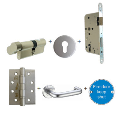 UAP Firemongery Sashlock Pack Satin Stainless Steel