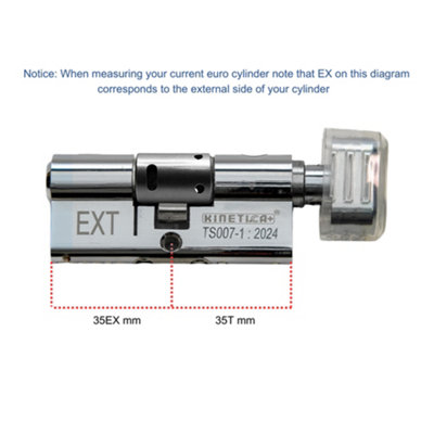 UAP Freezeguard TS007 3 Star Thumb Turn Euro Cylinder Lock, Door ...