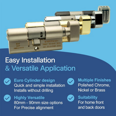 UAP High Security 3 Star Euro Cylinder Thumbturn (TS007) - 3 Keys ...
