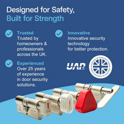 UAP High Security 3 Star Euro Cylinder Thumbturn (TS007) - 3 Keys ...