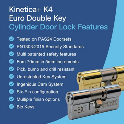 UAP High Security 3 Star Euro Cylinder (TS007), Door Barrel Lock - 3 ...