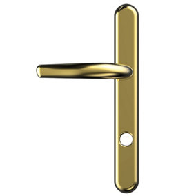 UAP High Security Long Backplate Signature - Door Handle - 243mm - Gold Anodised