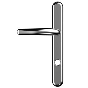 UAP High Security Long Backplate Signature - Door Handle - 243mm - PVD Chrome
