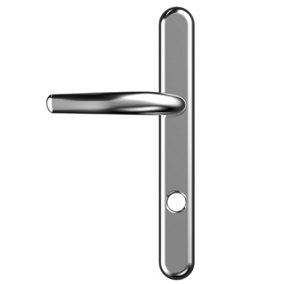 UAP High Security Long Backplate Signature - Door Handle - 243mm - Silver Anodised