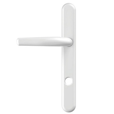 UAP High Security Long Backplate Signature - Door Handle - 243mm - White - Pair