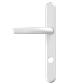 UAP High Security Long Backplate Signature - Door Handle - 243mm - White