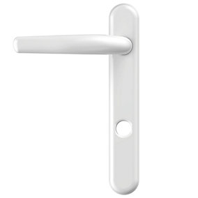 UAP High Security Short Backplate Signature - Door Handle - 219mm - White