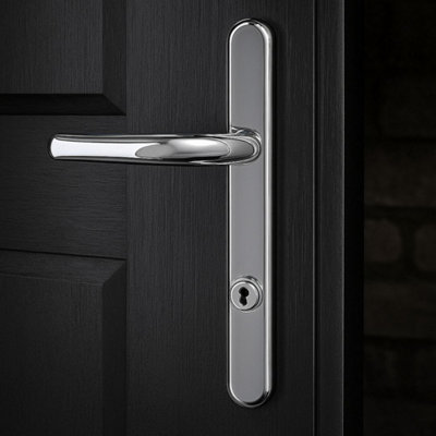 UAP High Security Signature Door Handle Pair 243mm Long Backplate PVD ...