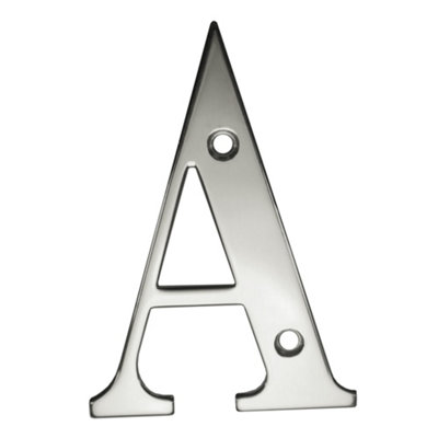 UAP House Letter A - 3 Inch Mirror Polished Stainless Steel Door Letter (Screw Fix)