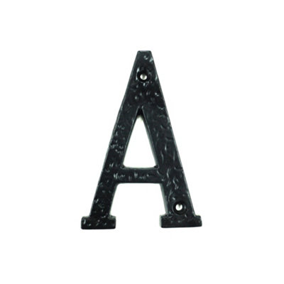 UAP House Letter - A - Black Cast Iron - 4 Inch