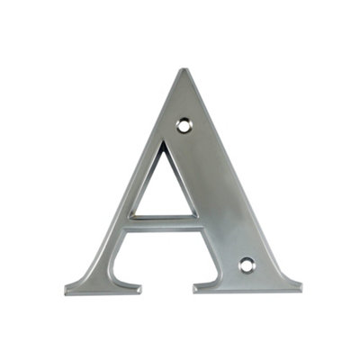 UAP House Letter - A - Satin Chrome - 3 Inch