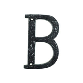 UAP House Letter - B - Black Cast Iron - 4 Inch