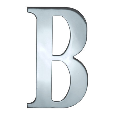 UAP House Letter - B - Self Adhesive - Stainless Steel - Mirror Polished - 3 Inch