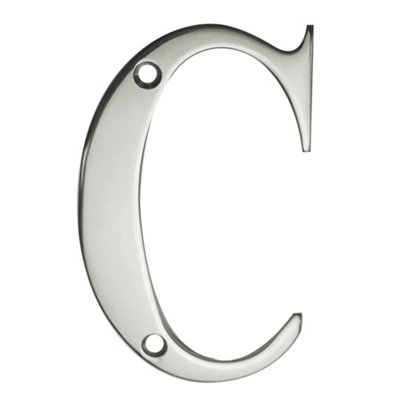 UAP House Letter - C - Mirror Polished - 3 Inch - Stainless Steel - Screw Fix