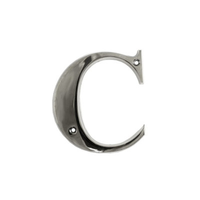 UAP House Letter - C - Polished Chrome - 3 Inch