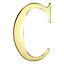UAP House Letter - C - PVD Gold - 3 Inch
