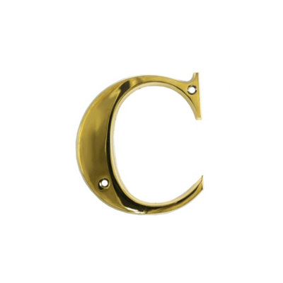UAP House Letter - C - PVD Gold - 3 Inch