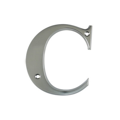 UAP House Letter - C - Satin Chrome - 3 Inch