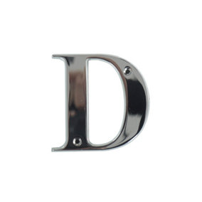 UAP House Letter - D - Polished Chrome - 3 Inch