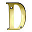 UAP House Letter - D - PVD Gold - 3 Inch