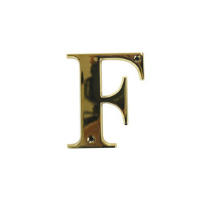UAP House Letter - F - PVD Gold - 3 Inch