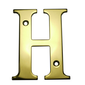 UAP House Letter - H - PVD Gold - 3 Inch