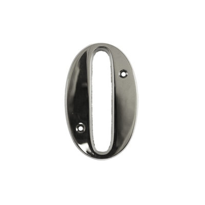 UAP House Number - 0 - Polished Chrome - 3 Inch