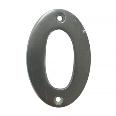UAP House Number - 0 - Silver - 3 Inch