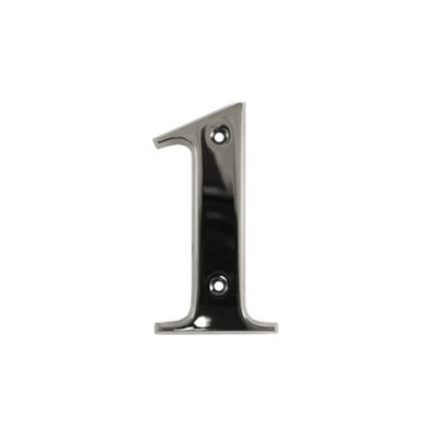 UAP House Number - 1 - Polished Chrome - 3 Inch
