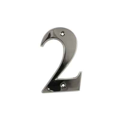 UAP House Number - 2 - Polished Chrome - 3 Inch
