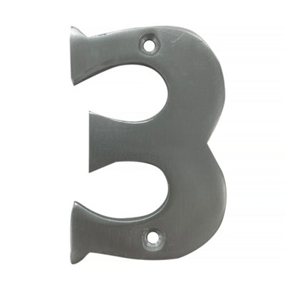 UAP House Number - 3 - Silver - 3 Inch
