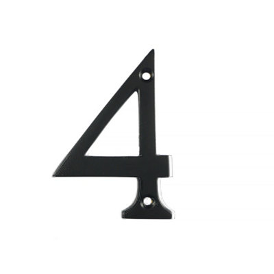 UAP House Number - 4 - Black - 3 Inch