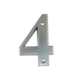 UAP House Number - 4 - Satin Chrome - 3 Inch