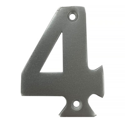 UAP House Number - 4 - Silver - 3 Inch Price Comparisons | Compare The Build