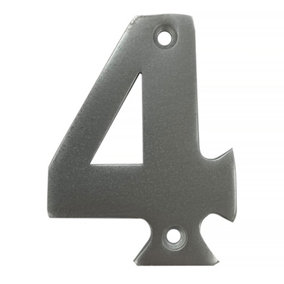 UAP House Number - 4 - Silver - 3 Inch