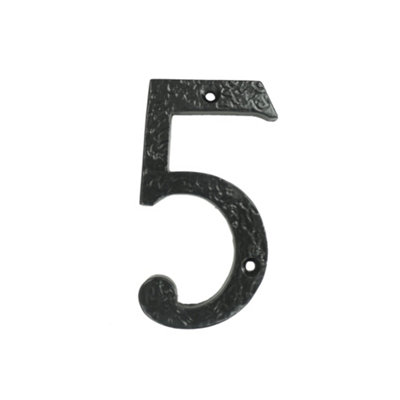 UAP House Number - 5 - Black Cast Iron - 4 Inch Price Comparisons | Compare The Build