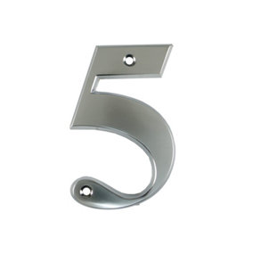 UAP House Number - 5 - Satin Chrome - 3 Inch