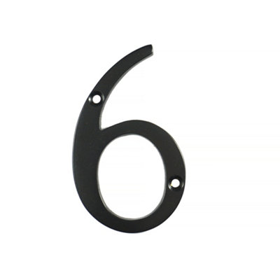 UAP House Number - 6 - Black - 3 Inch