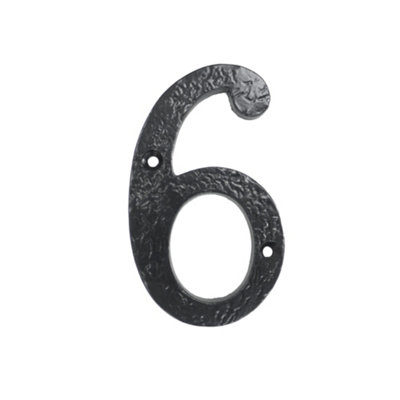 UAP House Number - 6 - Black Cast Iron - 4 Inch Price Comparisons | Compare The Build